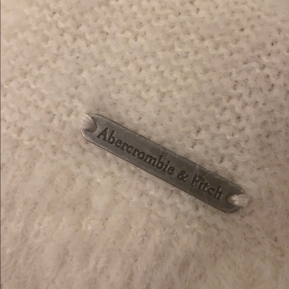 A&F soft fuzzy white sweater